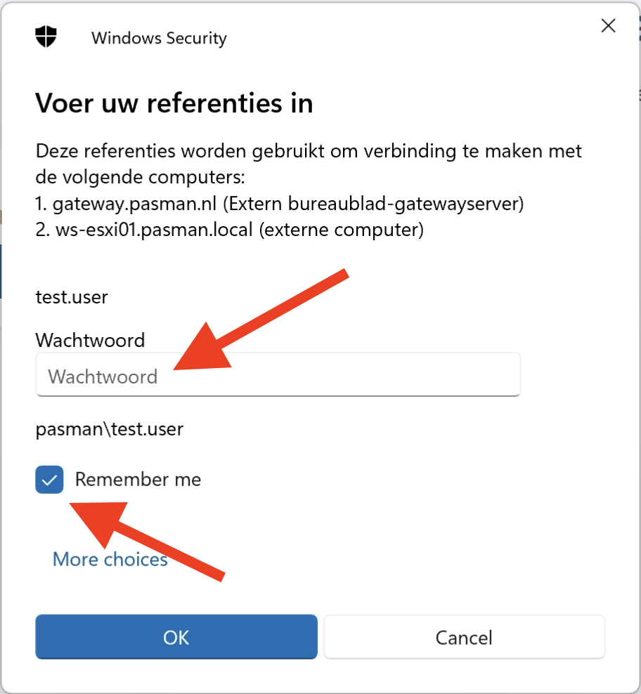 Windows Security – referenties invoeren